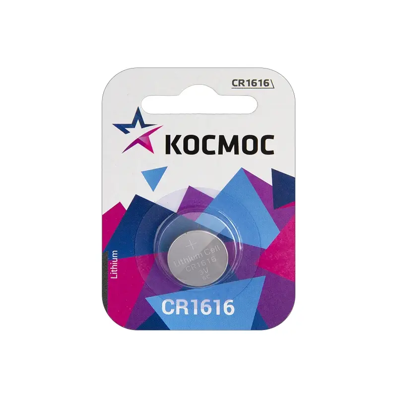 Батарейка Космос CR1616 BL1 Lithium 3V CN (1/12/576) Батарейка Космос CR1616 BL1 Lithium 3V CN (1/12/576)