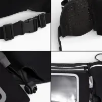 Сумка поясная туристическая, влагозащитная, 52&times;13 см, черная