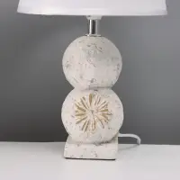 Лампа настольная RISALUX &laquo;Ника&raquo;, 40 Вт, Е14, белая, 20&times;20&times;34 см