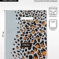 Пакет &laquo;Лео&raquo;, полиэтиленовый с вырубной ручкой, 30&times;37 см, 90 мкм