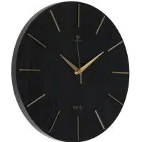 Часы настенные интерьерные &laquo;Классика&raquo;, бесшумные, плавный ход, d=30 см, чёрные, от батарейки 1&times;АА