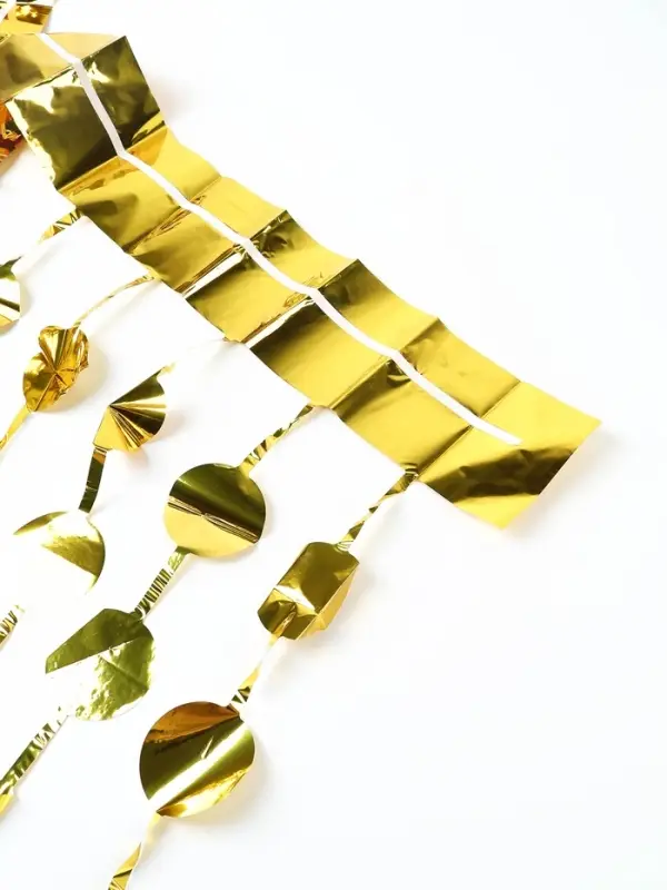 Занавес для фотозоны «Круги» цвет золото, 1*2 м