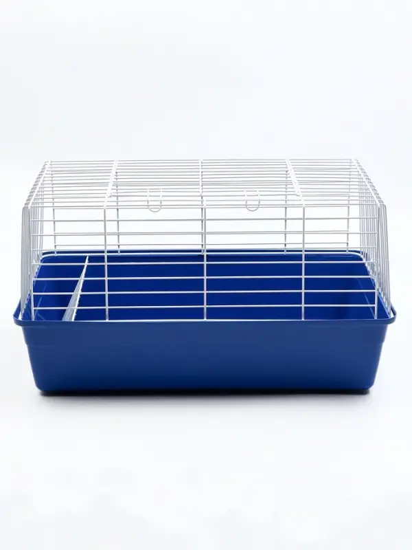 Клетка для кроликов, 60&times;36&times;32 см, усиленная, синяя
