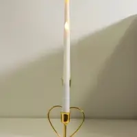Подсвечник на 2 свечи &laquo;Сердце&raquo;, d=2.5 см под золото, 17.5&times;10&times;8 см