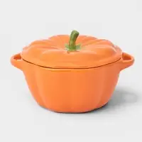 Горшочек для запекания &laquo;Тыква&raquo;, 400 мл, 16&times;13&times;8.5 см, керамика, оранжевый