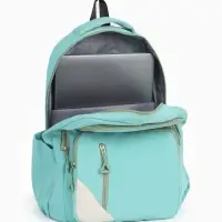 Рюкзак школьный на молнии, с отделами, карманами, размер 31&times;18&times;44 см, бирюзовый