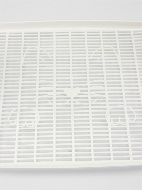 Туалет с сеткой, 44х33х11,5 см, коричневй/белый