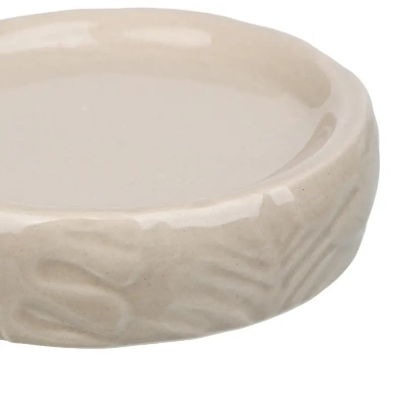 VETTA Мыльница, керамика, 10x10x2,5 см, листья, беж