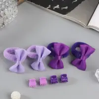 Набор для волос «Фиалка»: 4 краба, 4 резинки, бантик, розово-фиолетовый Набор для волос «Фиалка»: 4 краба, 4 резинки, бантик, розово-фиолетовый
