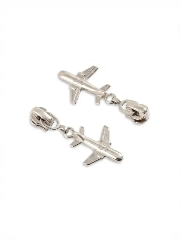 Бегунок для металлической молнии, №3, &laquo;Самолёт&raquo;, 10 шт., цвет никель