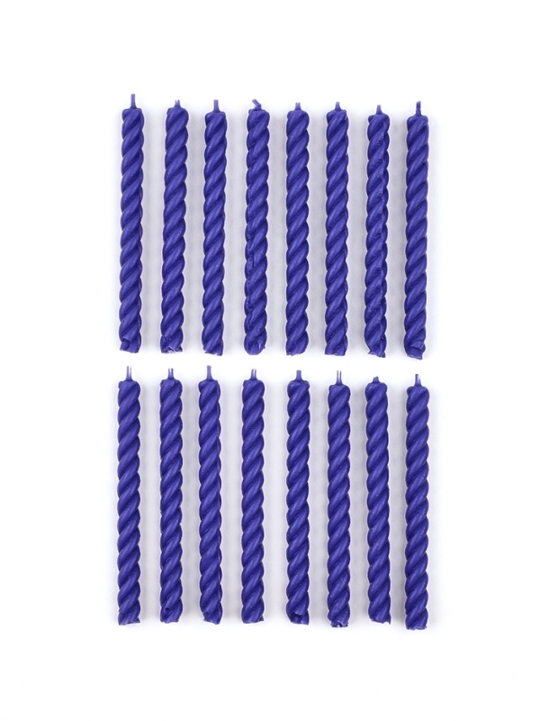 Свечи для торта, фиолетовые, 16 шт., 6,5 х 0,5 см Свечи для торта, фиолетовые, 16 шт., 6,5 х 0,5 см
