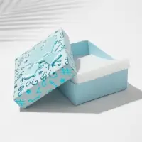 Коробочка подарочная под набор «Музыка», 7×9 (размер полезной части 6.5×8.5 см), МИКС, вставка белая