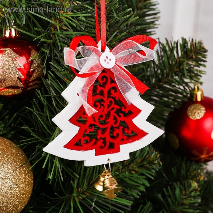 Подвеска новогодняя &laquo;С узорами и колокольчиками&raquo; МИКС