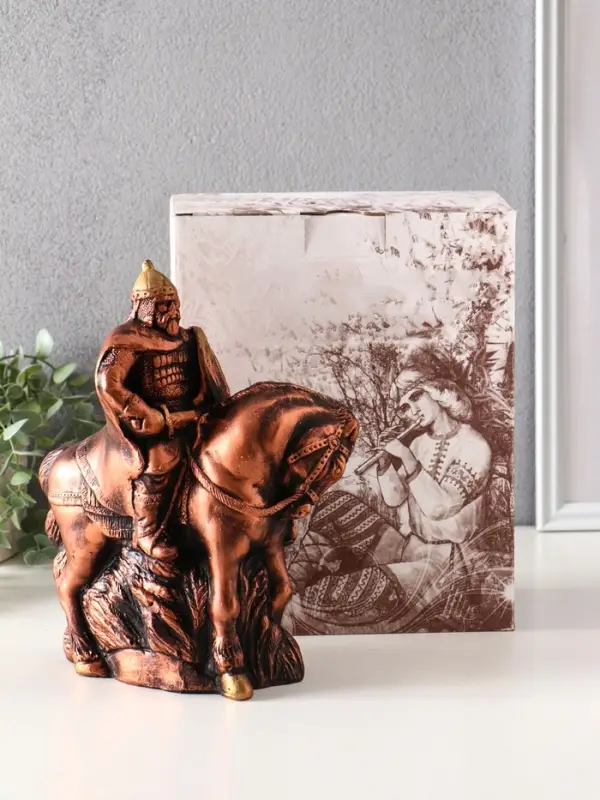 Фигура гипс &laquo;Всадник на лошади с мечом&raquo;, 25&times;19&times;11 см