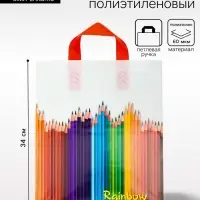 Пакет &laquo;Карандаши&raquo;, полиэтиленовый с петлевой ручкой, 28&times;34 см, 60 мкм, МИКС