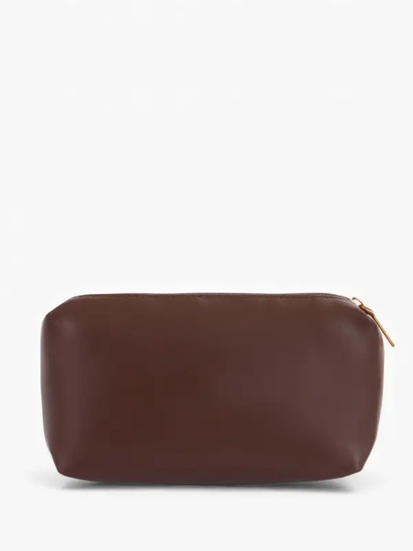 Сумка женская мессенджер TEXTURA на магните, с косметичкой, 28&times;4&times;20 см, коричневая