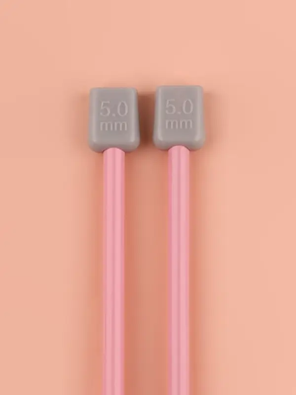 Спицы для вязания, прямые, d=5 мм, 35 см, 2 шт., розовые Спицы для вязания, прямые, d=5 мм, 35 см, 2 шт., розовые