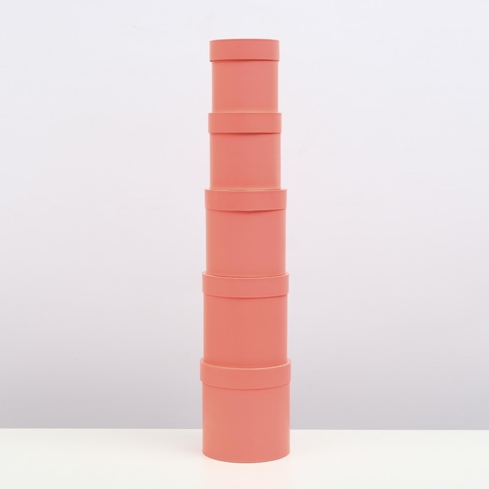 Набор шляпных коробок 5 в 1 Набор шляпных коробок 5 в 1 "Коралл", 20 × 20 × 20‒13,5 × 13,5 × 13,5 см