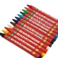 Восковые мелки 8 цветов, ErichKrause Jolly Friends, круглые
