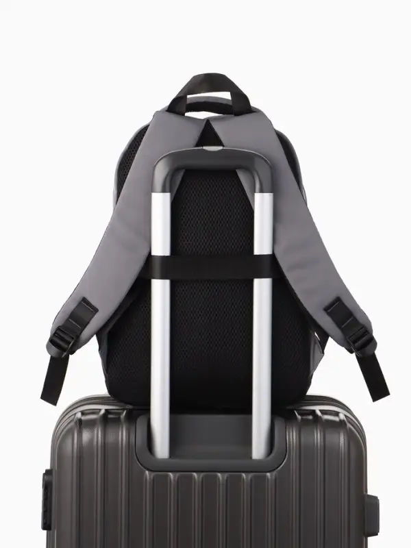 Рюкзак городской, 2 отделения, 3 кармана, водонепроницаемое дно, 27&times;14&times;39 см, серый