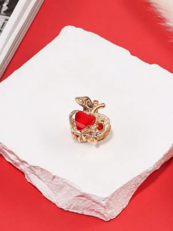 Крабик для волос &laquo;Арфея&raquo;, яблочко, 2.3 см, золотистый МИКС