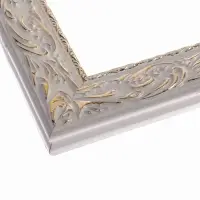 Рама для картин (зеркал) 40&times;50&times;4 см, дерево &laquo;Версаль&raquo;, бело-золотая