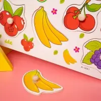 Рамка - вкладыш Лесная мастерская &laquo;Подбери картинку. Ягоды - фрукты&raquo;, 7 деталей