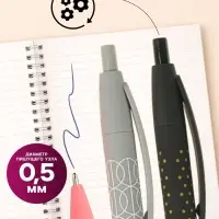 Ручка шариковая Calligrata, автоматическая, синий стержень, узел 0.5 мм, корпус прорезиненный, МИКС