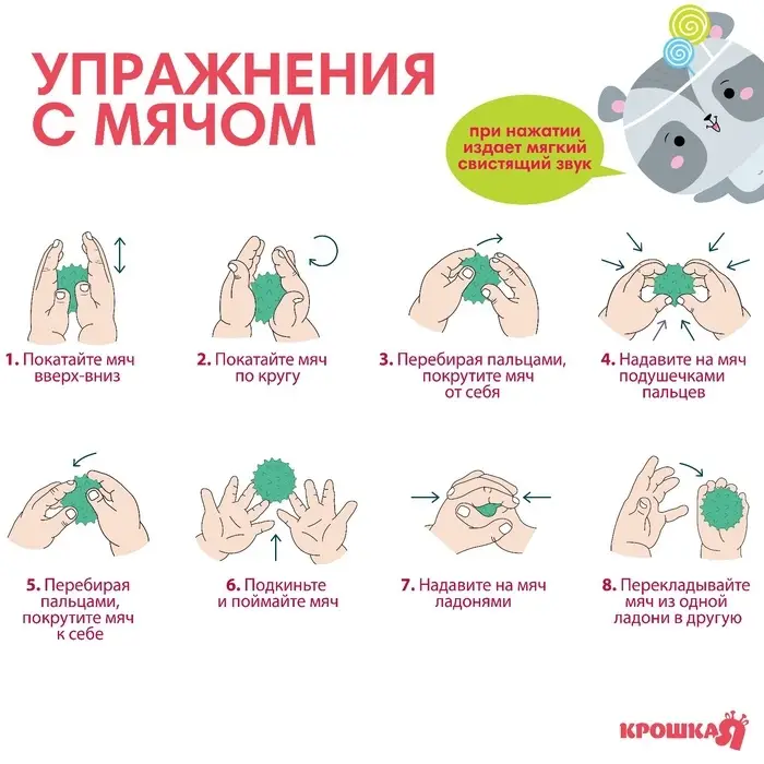 Развивающие тактильные мячики Крошка Я &laquo;Сладости&raquo;, с пищалкой, в наборе 5 шт.