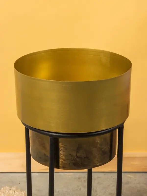 Кашпо на подставке  Кашпо на подставке "Золото Скифов" железо 27х27х63,5 см