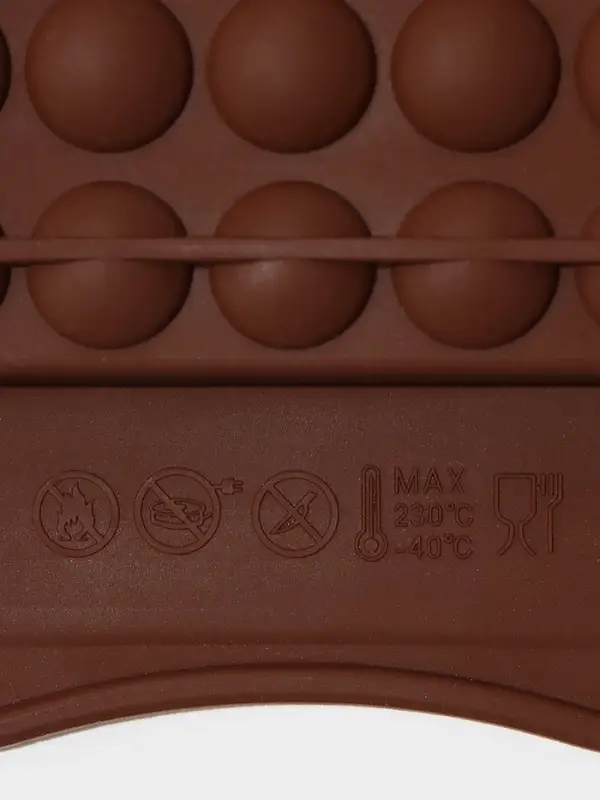Форма для шоколада Доляна «Мини-шоколадки», силикон, 22×11×1 см, 3 ячейки, коричневая