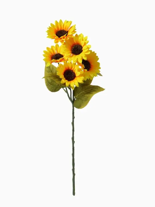 Цветы искусственные &laquo;Пять подсолнухов&raquo;, 9&times;53 см