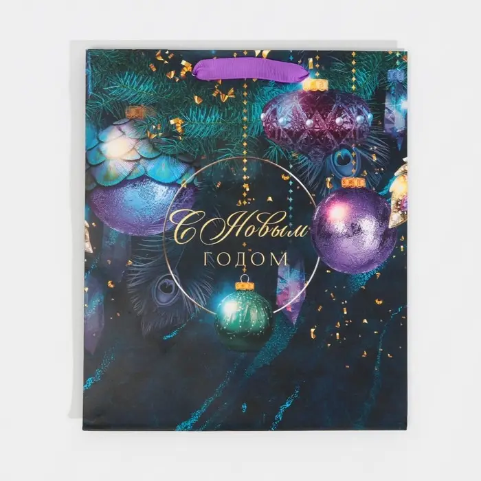 Пакет подарочный новогодний ламинированный «Магия», ML 23 х 27 х 11.5 см Пакет подарочный новогодний ламинированный «Магия», ML 23 х 27 х 11.5 см