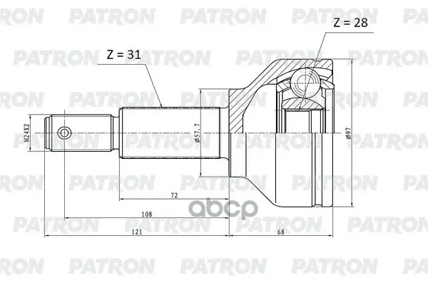 шрус PATRON арт. PCV2179