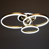 Люстра с ПДУ 1342/3 LED 160Вт 3000-6000К золото 77х55х20 см BayerLux