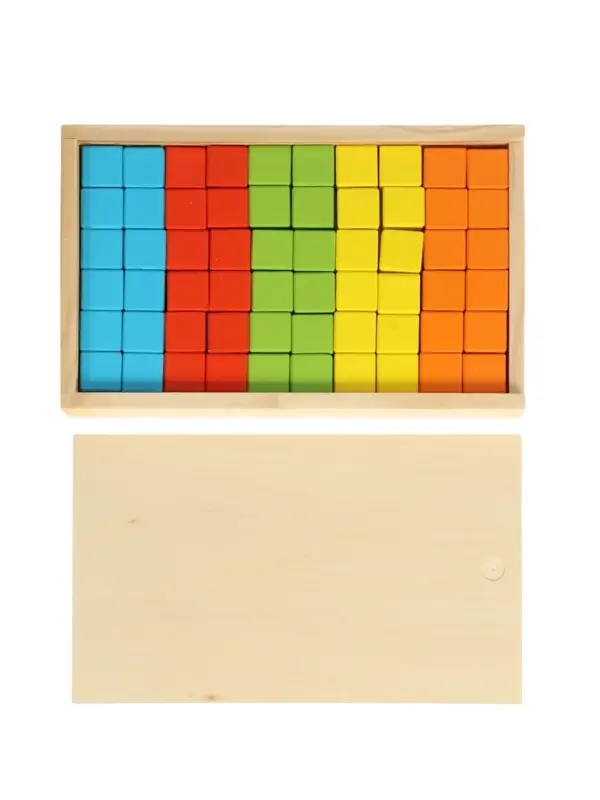 Кубики деревянные 60 штук Кубики деревянные 60 штук