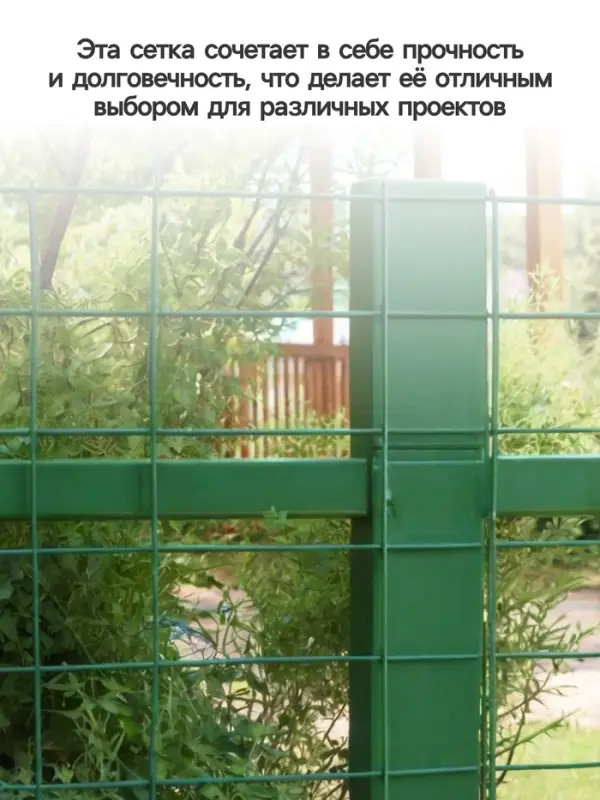 Сетка сварная с ПВХ покрытием, 5&times;0.5 м, ячейка 50&times;50 мм, d=1 мм, металл, Greengo