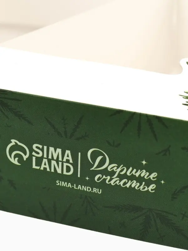 Коробка складная &laquo;С Новым годом!&raquo;, еловые веточки, 20&times;23&times;4 см