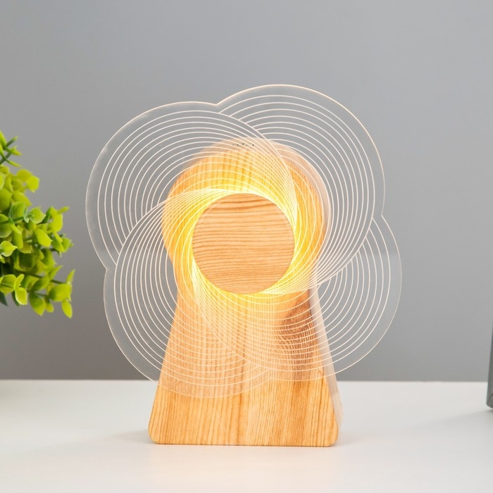 Светильник сенсорный "Волна" LED крутится 6Вт USB 15х4х16 см RISALUX