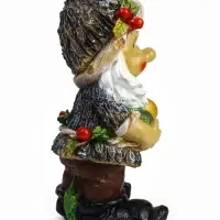 Садовая фигура из полистоуна &laquo;Гном с жёлудями&raquo;, 47&times;26 см