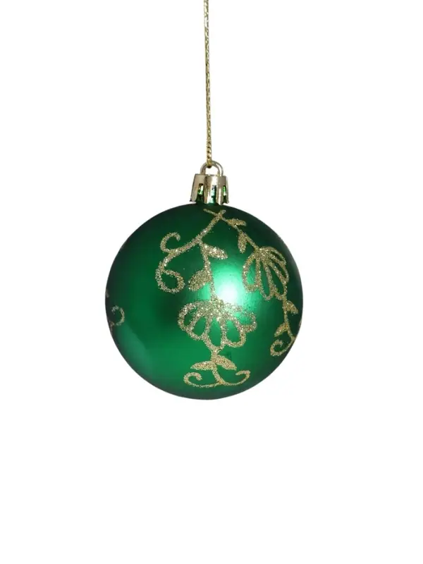 Ёлочные игрушки &laquo;Агнет&raquo;, шары новогодние, d=6 см, набор 12 шт., полосы, зелёный