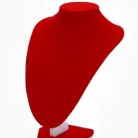 Бюст для украшений QF, 17.5&times;13&times;25 см, h=25 см, красный
