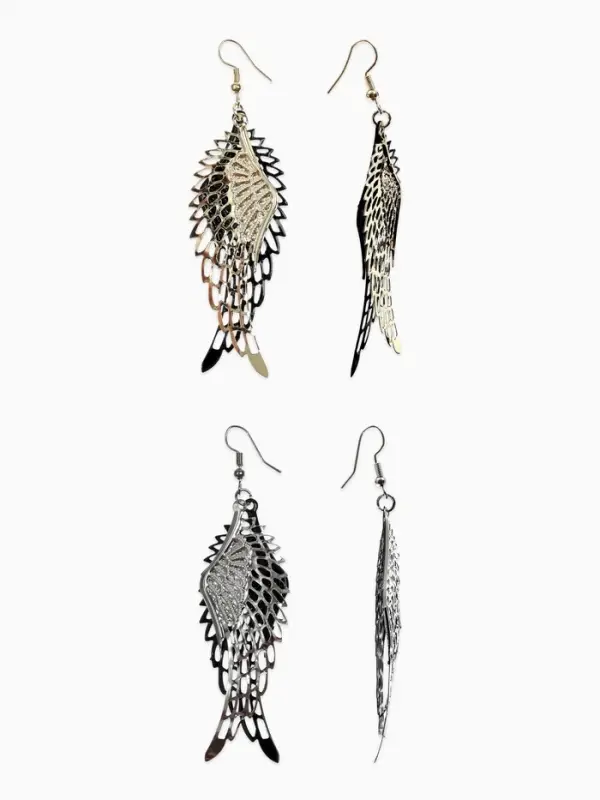 Серьги висячие &laquo;Крылья ангела&raquo;, цвет МИКС, 9 см