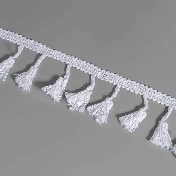 Тесьма декоративная &laquo;Бахрома&raquo;, 45 мм, 10&plusmn;1 м, белая
