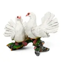 Садовая фигура из полистоуна &laquo;Голуби на коряге&raquo;, 37&times;18&times;37 см