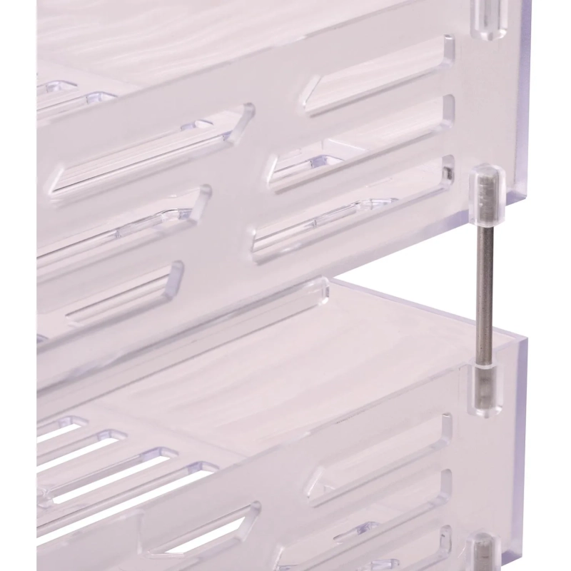 Лоток горизонтальный для бумаг Attache 2шт/наб на металл стерж прозрачный