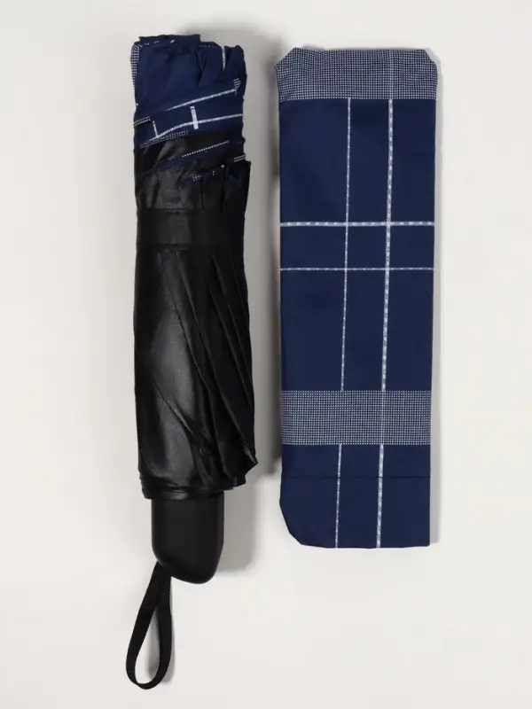 Зонт механический &laquo;Клетка&raquo;, эпонж, 4 сложения, 10 спиц, R=54/60 см, d=108 см, МИКС