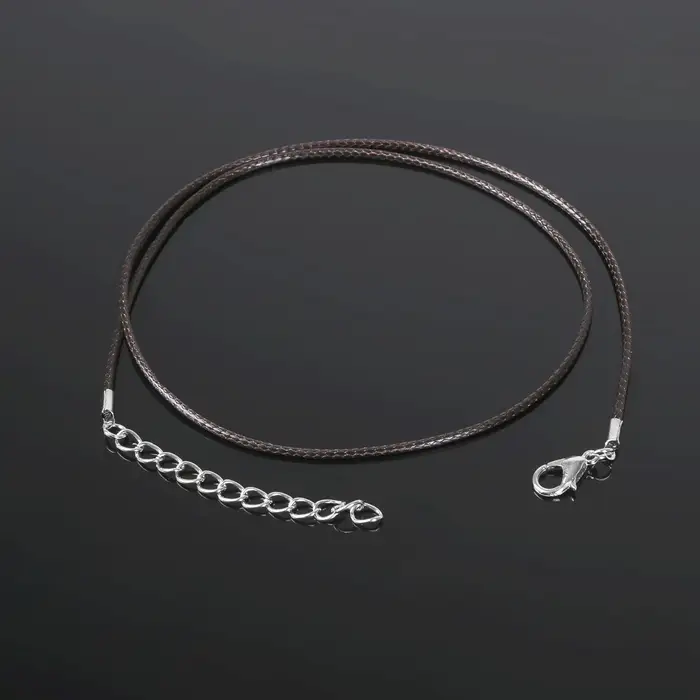 Шнурок нейлоновый d=1.5 мм, 43 см с удлинителем, коричневый Шнурок нейлоновый d=1.5 мм, 43 см с удлинителем, коричневый