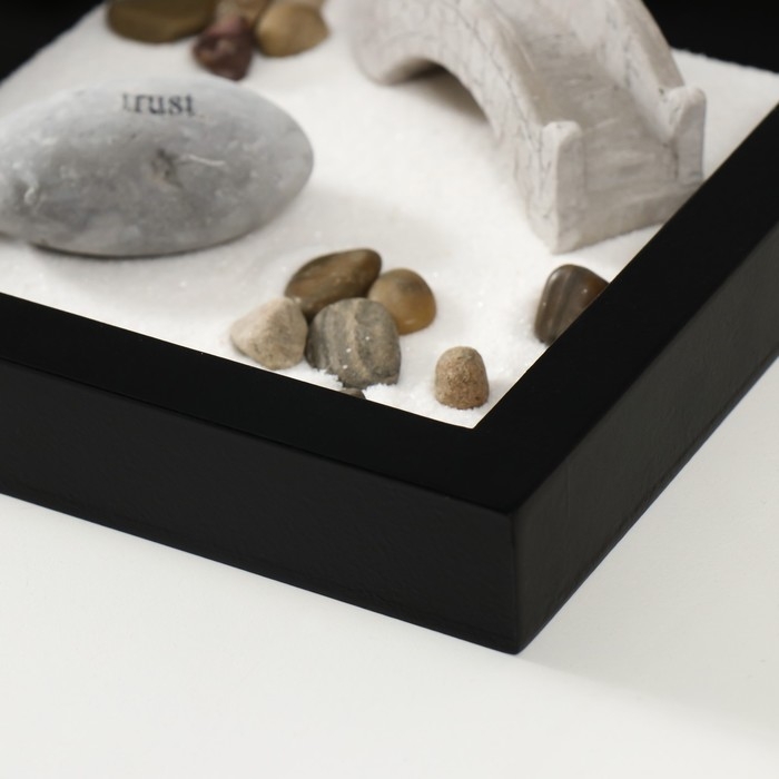 Сад камней Дзен  Сад камней Дзен "Каменный мост" песок 16,5х16,5х4 см