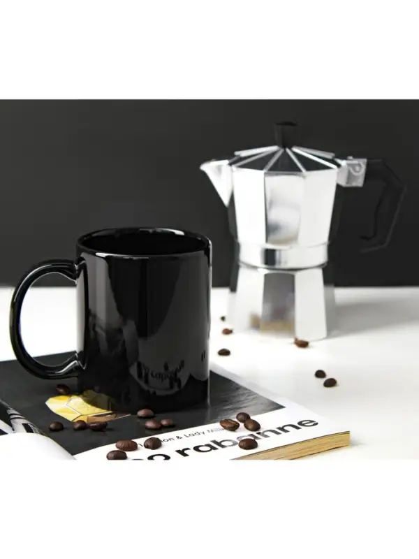Кружка Доляна &laquo;Классика&raquo;, 390 мл, керамика, чёрная